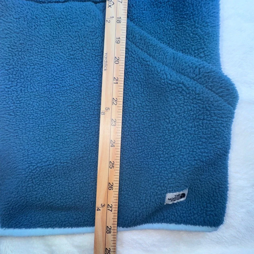 The North Face Fleece Jacket Men XL Teal Blue Full Zip Mock Neck Outdoor Warm